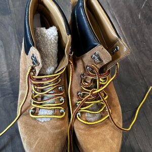Marc Fisher Tan and Black Boots with Suede and Leather